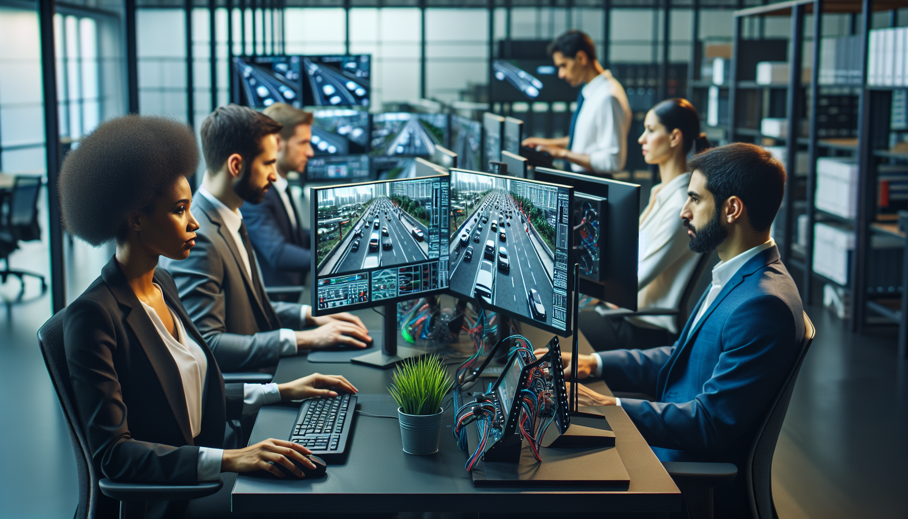 Autonomous vehicle simulation control room